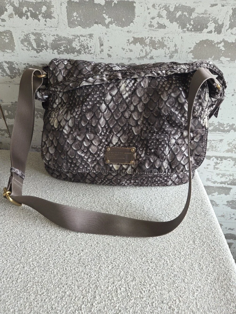 Marc by Marc Jacobs Quilted Snake Print Workwear Crossbody Bag